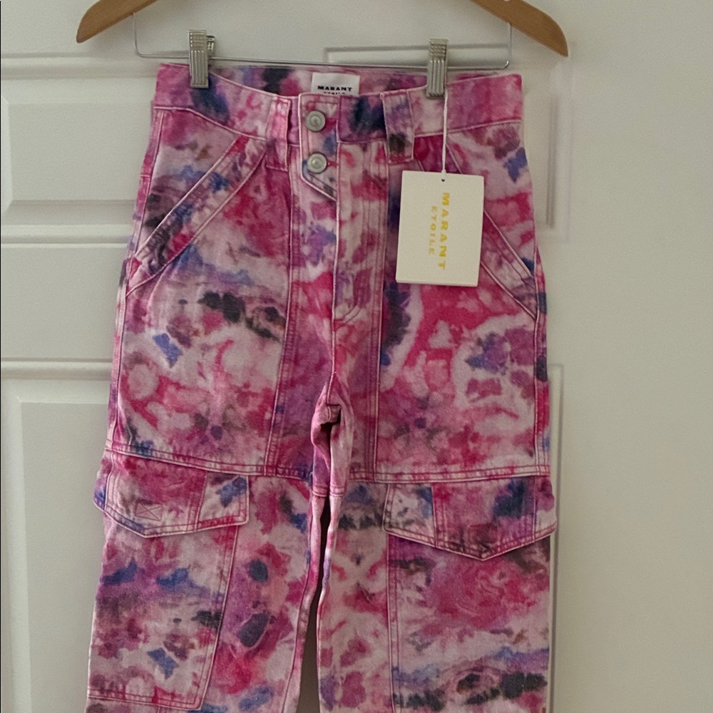 Isabel Marant Pink Tie-Dye Jeans